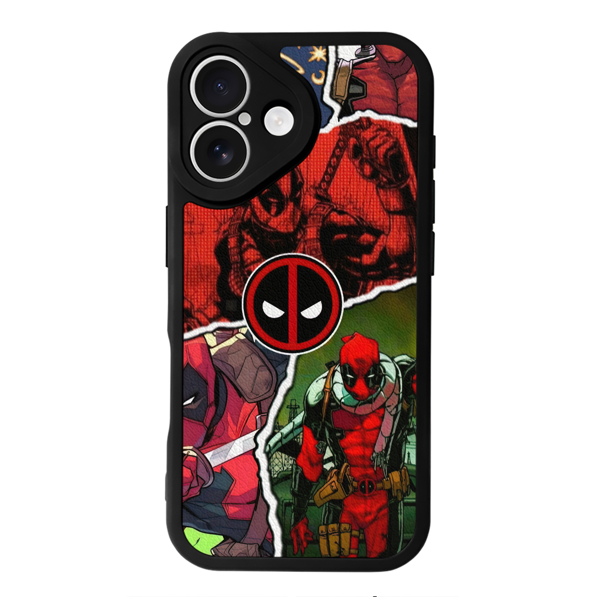 （画像用） Deadpool デッドプール 【iPhone 16シリーズ対応】シリコンスマホケース（レザー調） 材質：シリコン